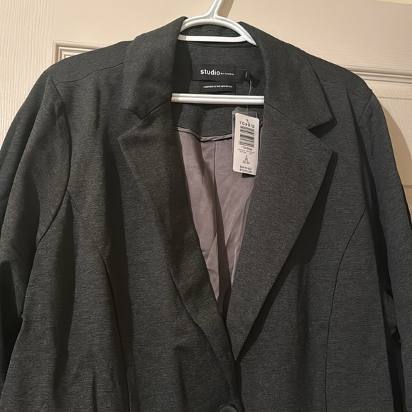 NWT Lane Bryant Gray blazer Size 3X - Picture 2 of 3